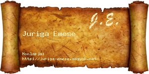 Juriga Emese névjegykártya